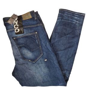 NEW JNCO Mens 004 Slouchy 5 Pocket Style Distressed Jeans 40